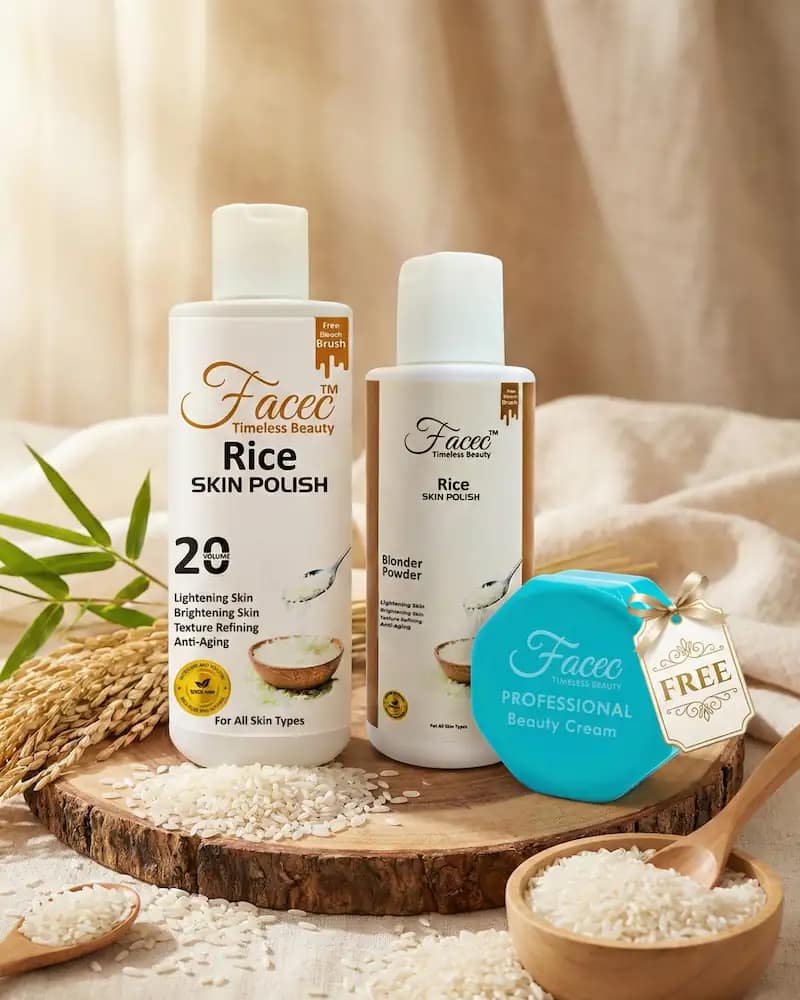 Facec Rice Skin Polish Kit + Free Professional Beauty Cream